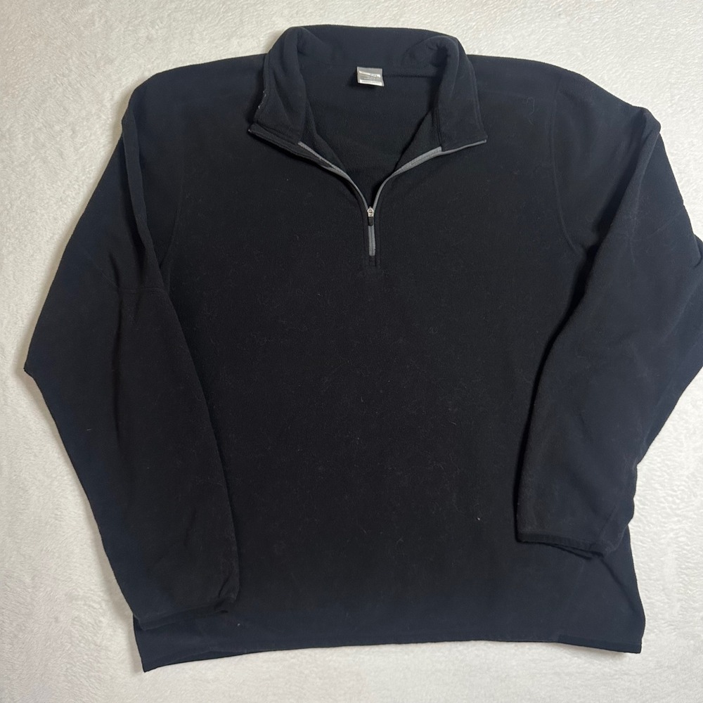 Vintage Nike Silver Tag Quarter Zip Fleece Pullover Mens XXL Black Y2K Therma